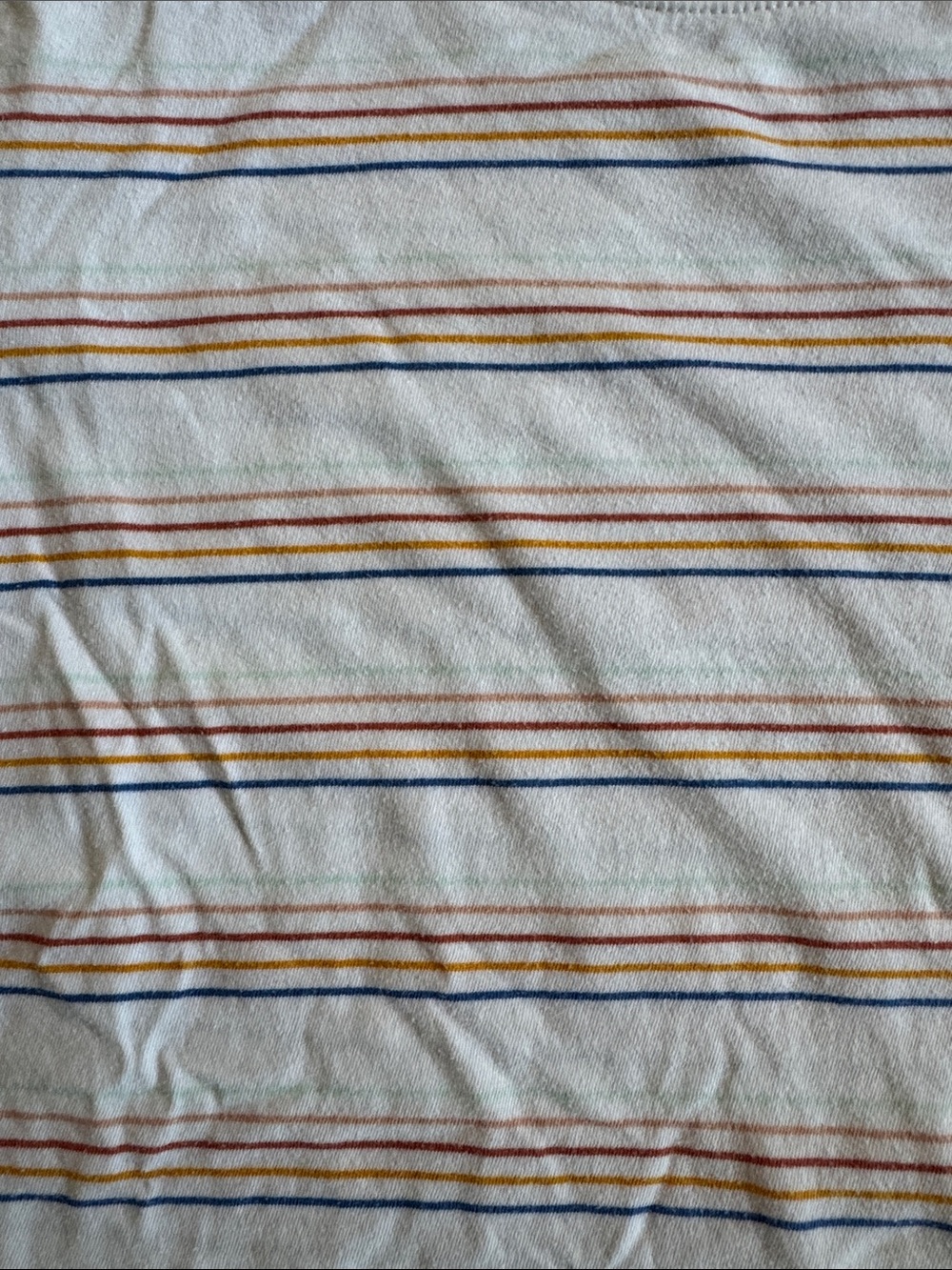 Madewell White Tee with Colorful Stripes - Picture 2 of 3